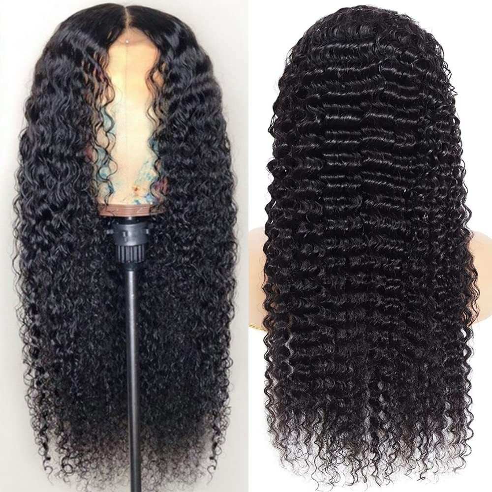 Front Lace Human Hair Wig Deep Wave Human Wigs-4-VessBeauty