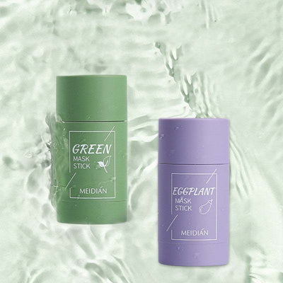 Green tea and eggplant solid mask sticks for oil control and deep cleansing skincare