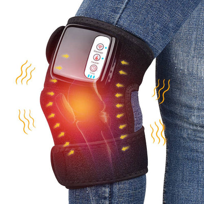 Electric infrared heating knee massager wrap with vibration therapy and joint support for pain relief
