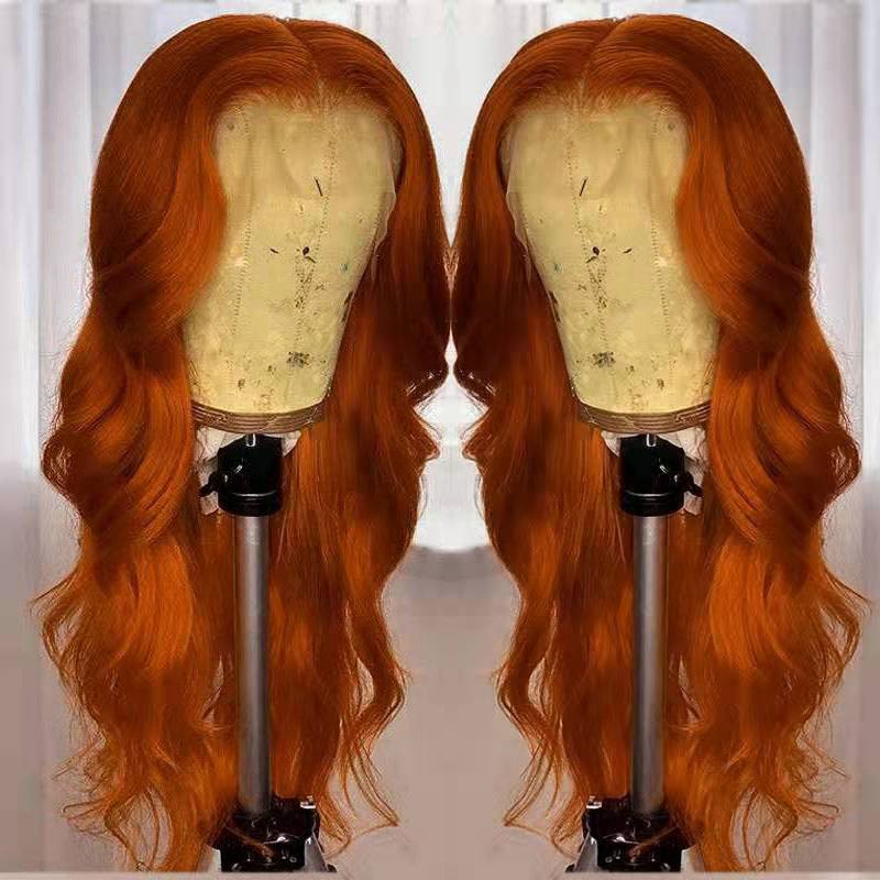 Real Hair Extensions Set Smooth Orange Hair-4-VessBeauty