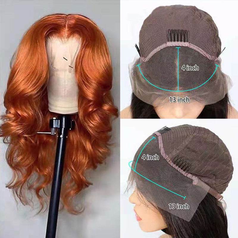 Real Hair Extensions Set Smooth Orange Hair-4-VessBeauty